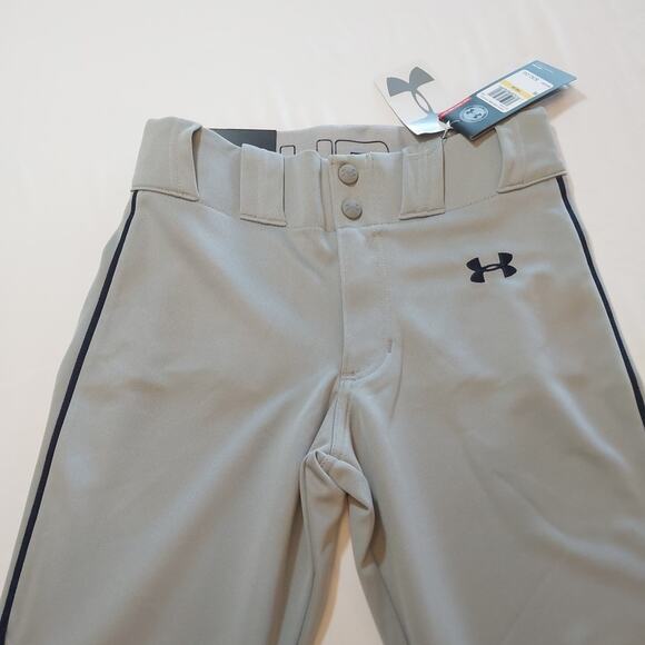 Under Armour Softball Baseball Pants Youth Size Medium YMD HeatGear‎ Grey NWT - Picture 1 of 4